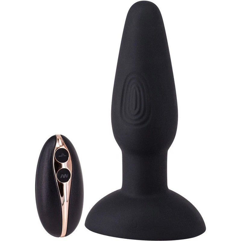 Seven Creations Unisex Purrfect Butt Plug With Internal Bullet Vibrator Butt Plugs