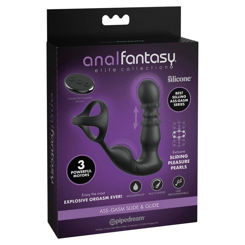 Anal Fantasy Elite Ass Gasm Slide & Glide Prostate Vibrator Prostate Toys