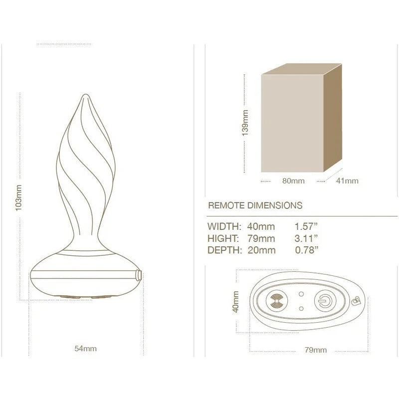 Rocks Off Petite Sensations Desire Remote Control Butt Plug Purple Butt Plugs