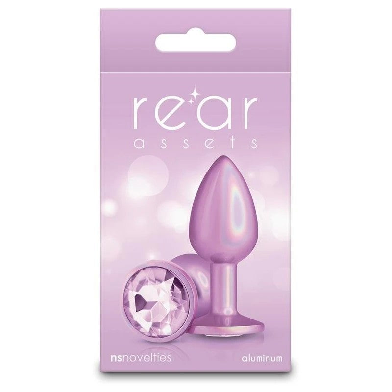 NS Novelties Rear Assets Iridescent Pink Butt Plug Butt Plugs