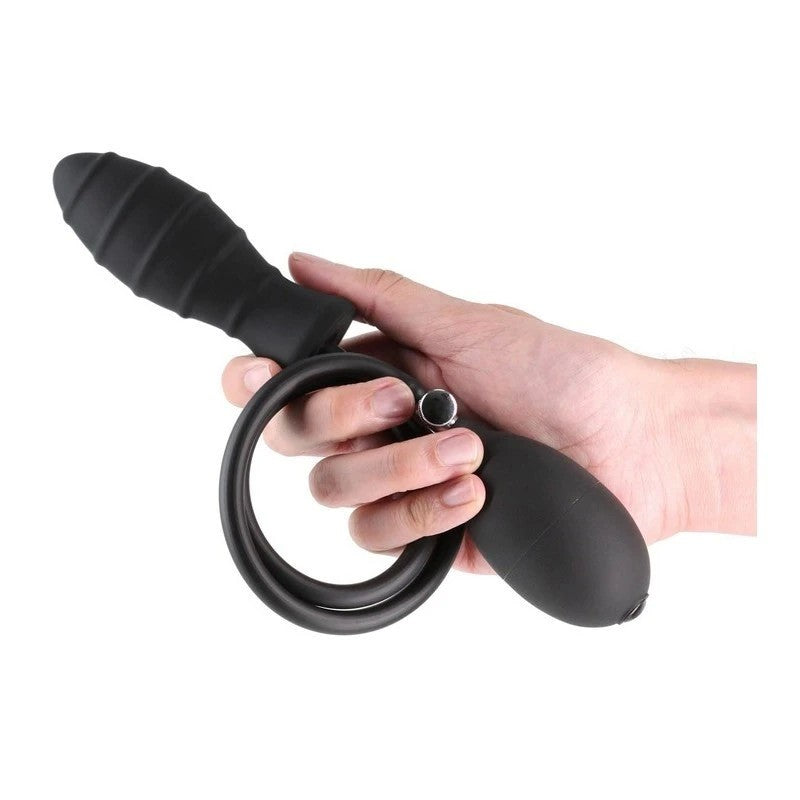Renegade InflataPlay Inflatable Butt Plug Black Butt Plugs