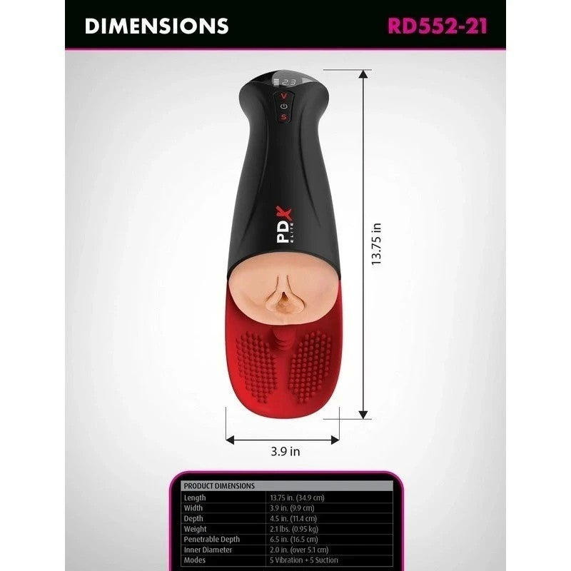 PDX Elite Fuck-O-Matic Pro XL Realistic Male Masturbator Masturbators and Strokers
