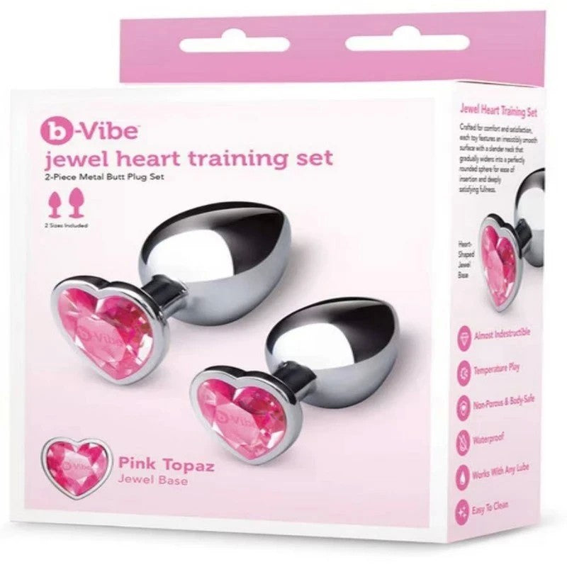 b-Vibe Jewel Metal Butt Plug Training Set Butt Plugs
