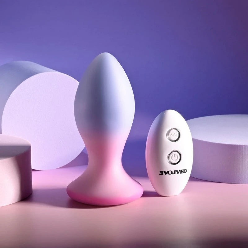 Evolved PARADISE Rechargeable Butt Plug Pink/Purple Butt Plugs