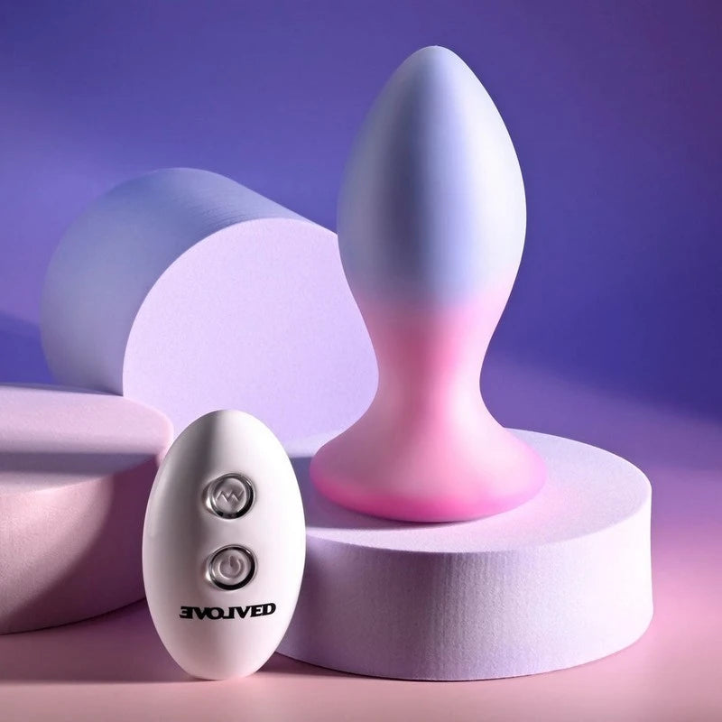 Evolved PARADISE Rechargeable Butt Plug Pink/Purple Butt Plugs