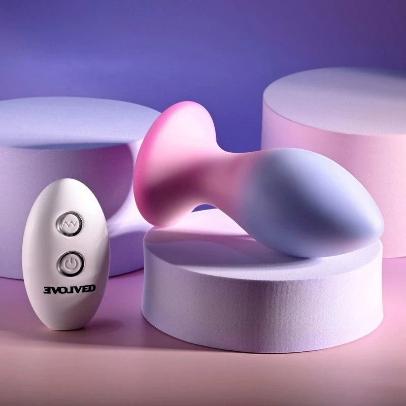 Evolved PARADISE Rechargeable Butt Plug Pink/Purple Butt Plugs