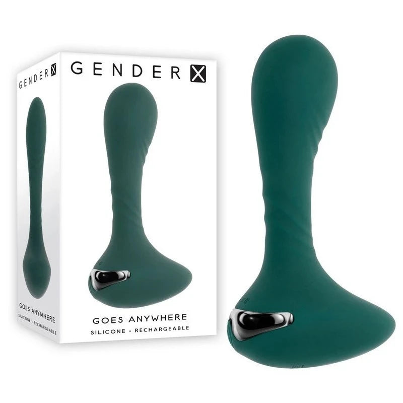 Gender X GOES ANYWHERE Rechargeable Anal Vibrator Green Anal Vibrators