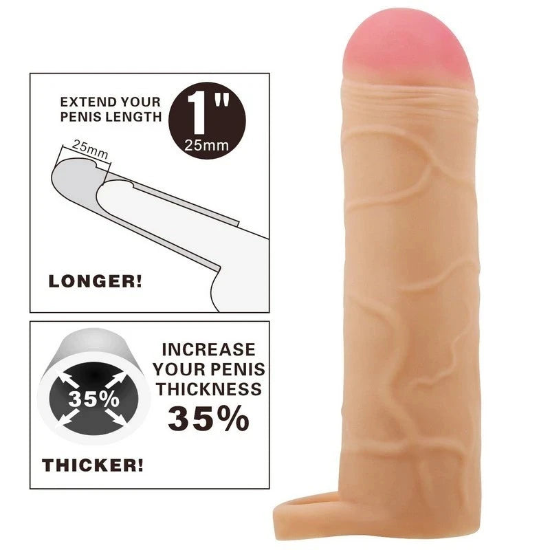 Pretty Love Bunion 6.5 Inch Cock Extender Sleeve Penis Sleeves and Extenders