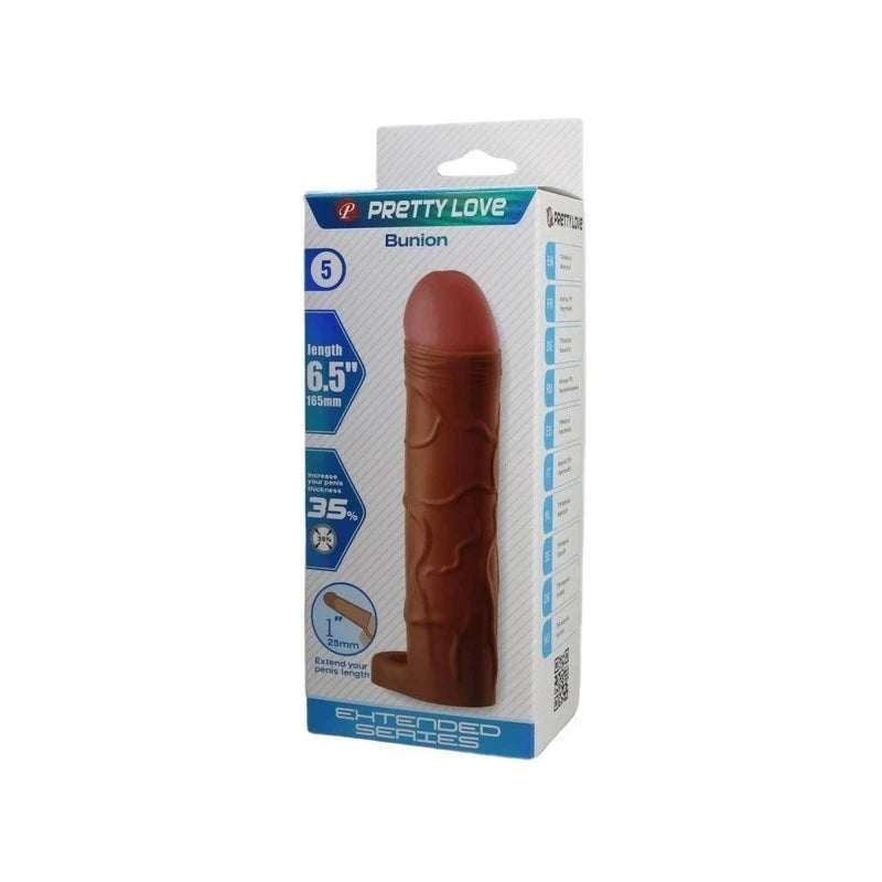 Pretty Love Bunion 6.5 Inch Cock Extender Sleeve Penis Sleeves and Extenders