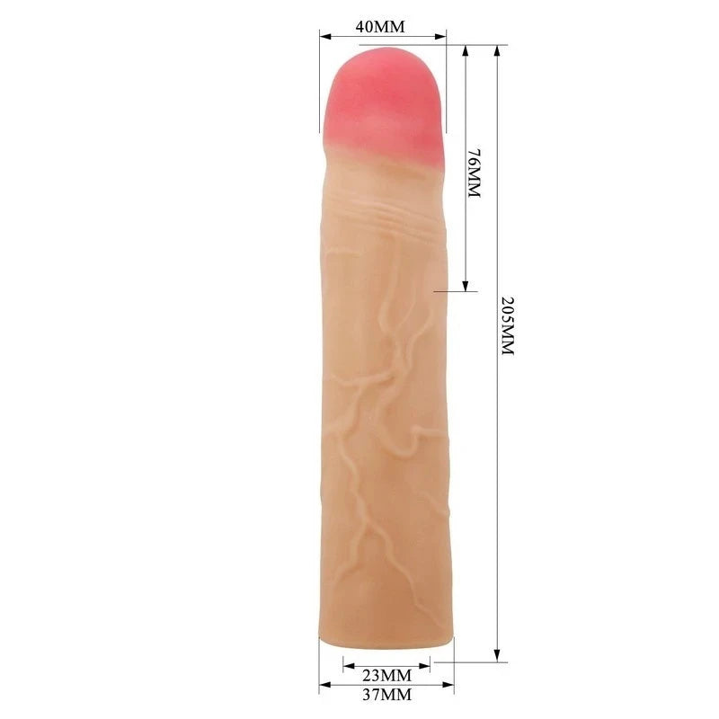 Pretty Love Kylian 7.1 Inch Llifelike Penis Extender Sleeve Penis Sleeves and Extenders