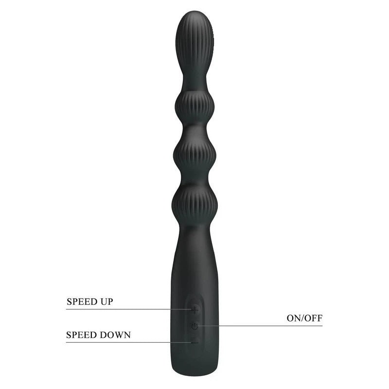 Pretty Love Federer Rechargeable Anal Vibrator Black Anal Vibrators