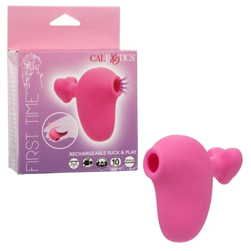 CalExotics First Time Rechargeable Suck & Play Stimulator Clit Ticklers and Pulsators