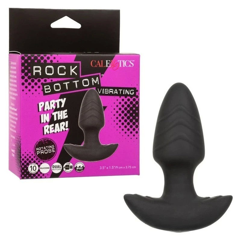 CalExotics Rock Bottom Vibrating Rotating Anal Probe Butt Plugs