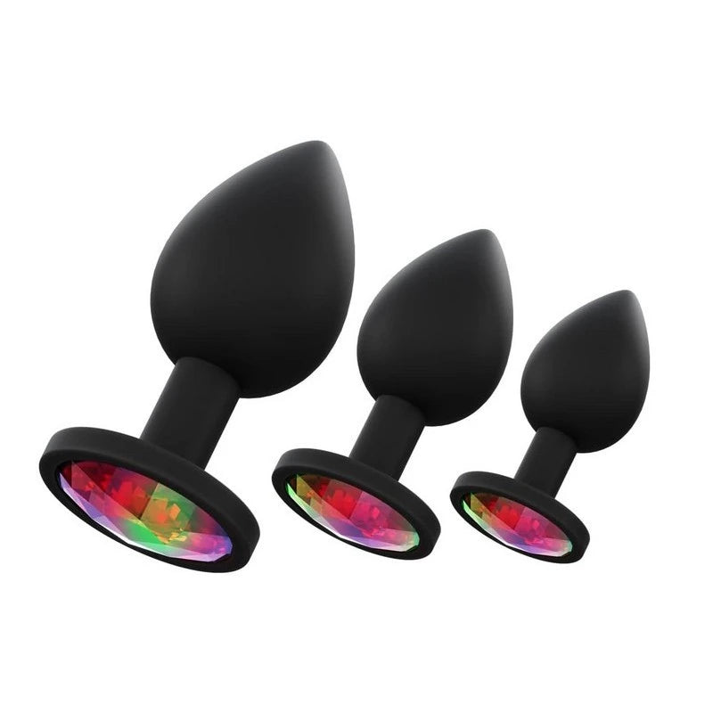 Love In Leather Premium Silicone Anal Plug Black Butt Plugs