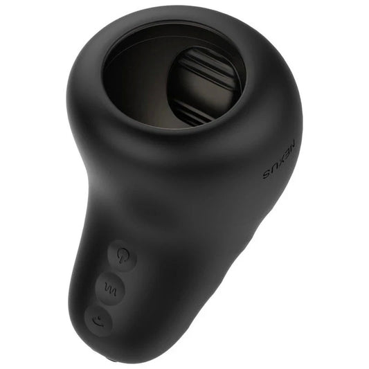 Nexus ECLIPSE Vibrating and Stroking Male Masturbator Black - Masturbators and Strokers