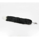 Love In Leather Faux Fur Fox Tail Butt Plug Small Black Butt Plugs