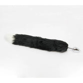 Love In Leather Faux Fur Fox Tail Butt Plug Small Black Butt Plugs