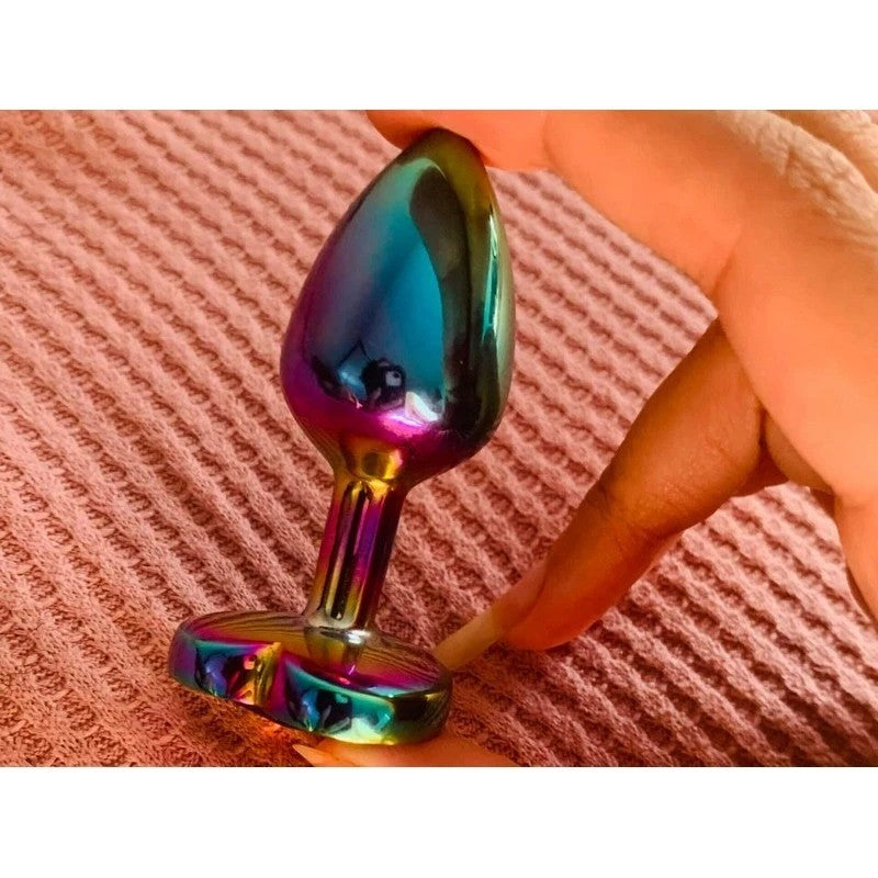 NS Novelties Rear Assets Mulitcolor Small Butt Plug Clear Butt Plugs