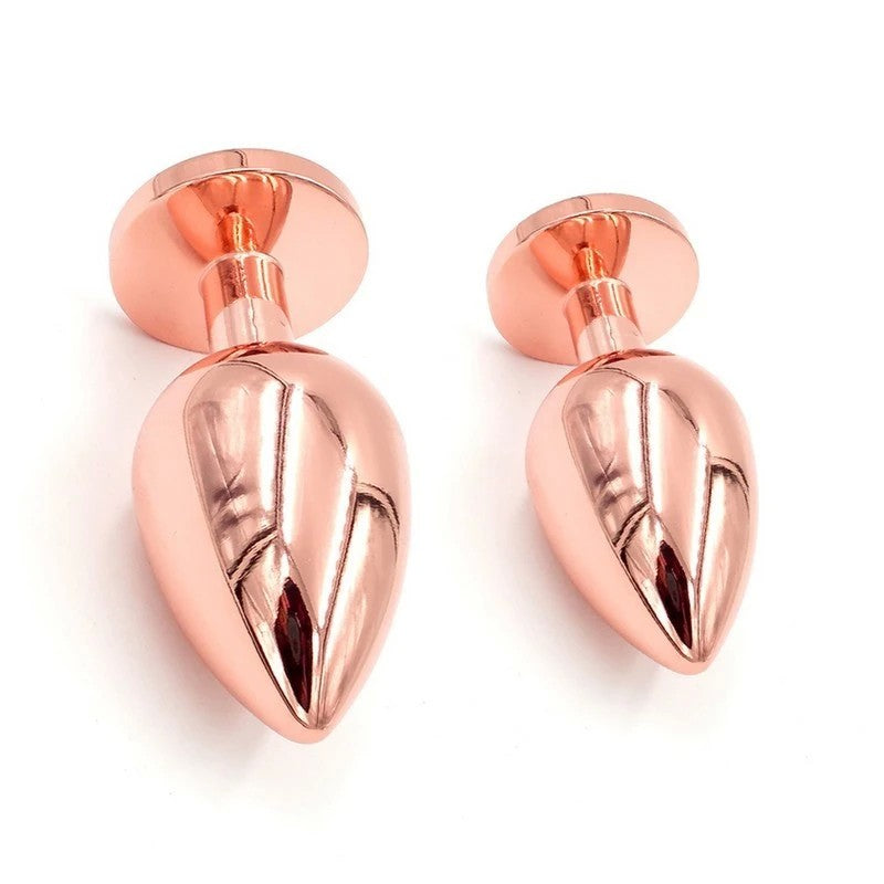 NS Novelties Rear Assets Rose Gold Heart Butt Plug Medium Butt Plugs