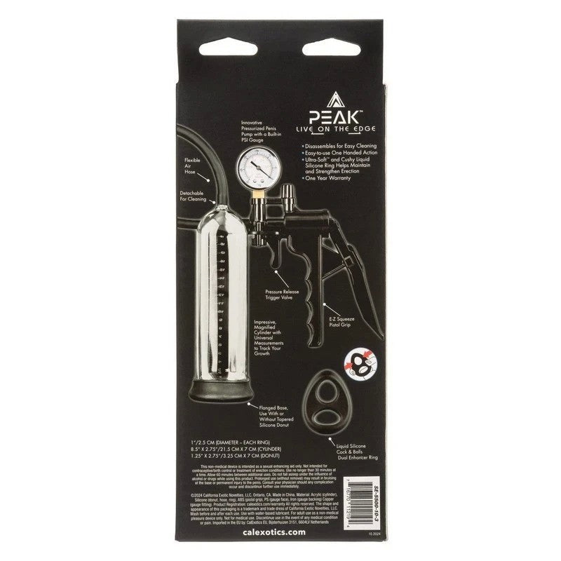 CalExotics Peak Magnified Gauged Penis Pump System Penis Pumps And Stretchers