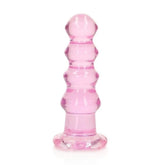 Realrock Crystal Clear 5.5 Inch Curvy Dildo/Plug Pink Anal Dildos
