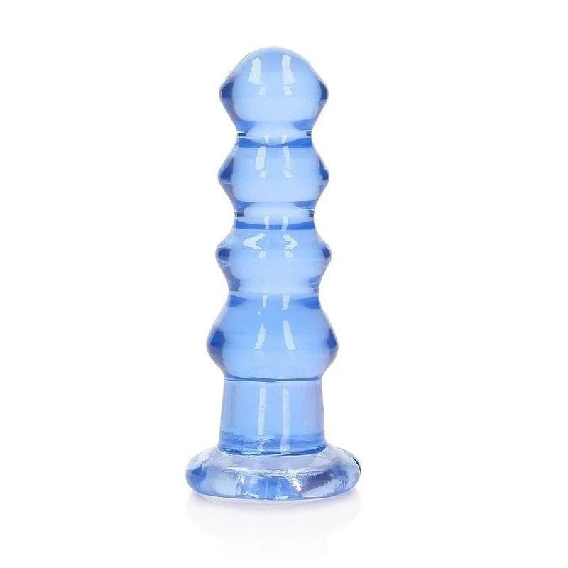 Realrock Crystal Clear 5.5 Inch Curvy Dildo/Plug Blue Anal Dildos