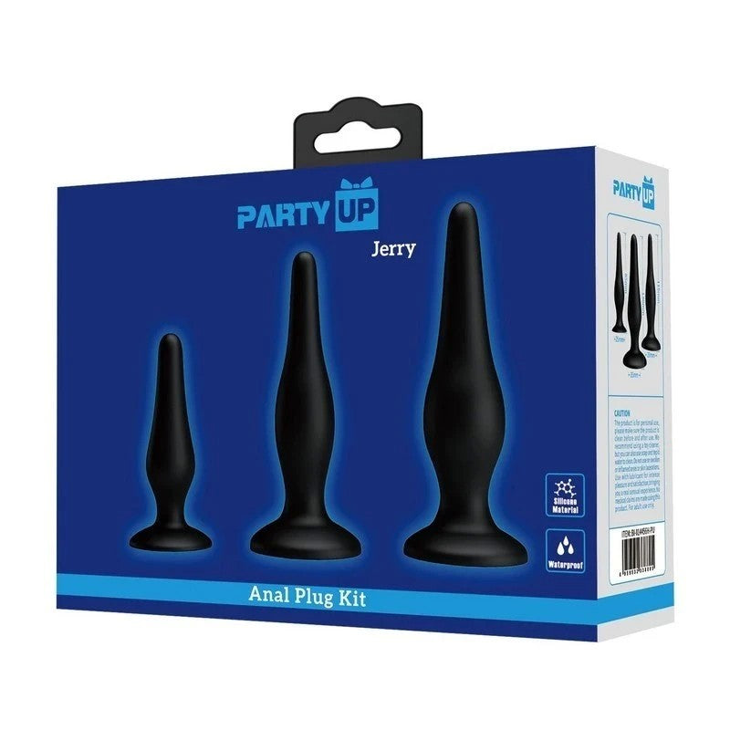 Party Up JERRY 3 Sizes Silicone Butt Plug Set Butt Plugs