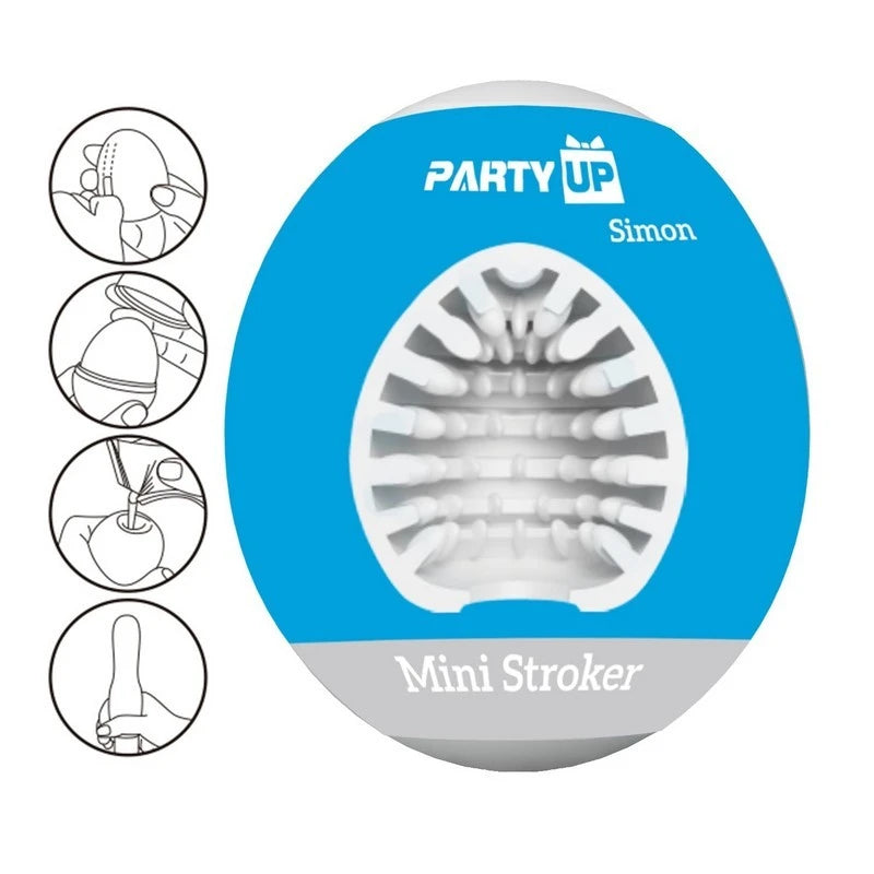 Party Up SIMON Waterproof Male Mini Stroker Masturbators and Strokers