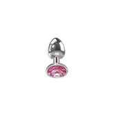 Adam & Eve Metal Butt Plug with Pink Gem Small Pink Butt Plugs