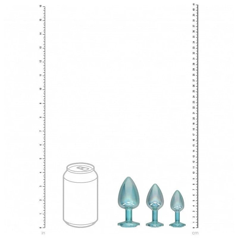 OUCH! Paris Collection Metallic Butt Plugs with Gem Bases Butt Plugs