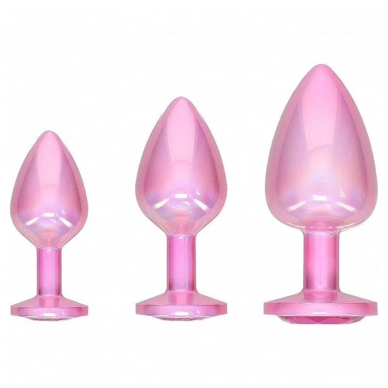 OUCH! Paris Collection Metallic Butt Plugs with Gem Bases Butt Plugs