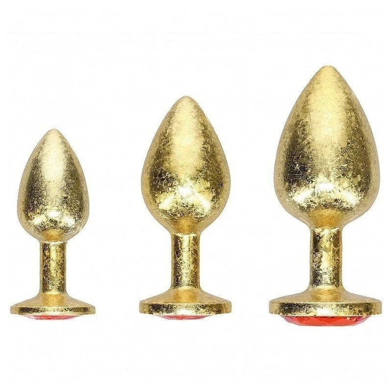 OUCH! Milan Collection Metallic Butt Plugs with Gem Bases Butt Plugs