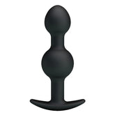 Party Up JAMES Beaded Silicone Butt Plug Black Butt Plugs