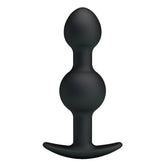 Party Up JAMES Beaded Silicone Butt Plug Black Butt Plugs