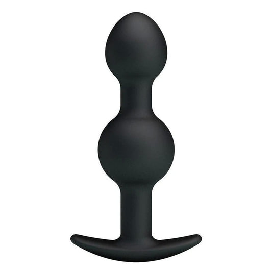 Party Up JAMES Beaded Silicone Butt Plug Black Butt Plugs