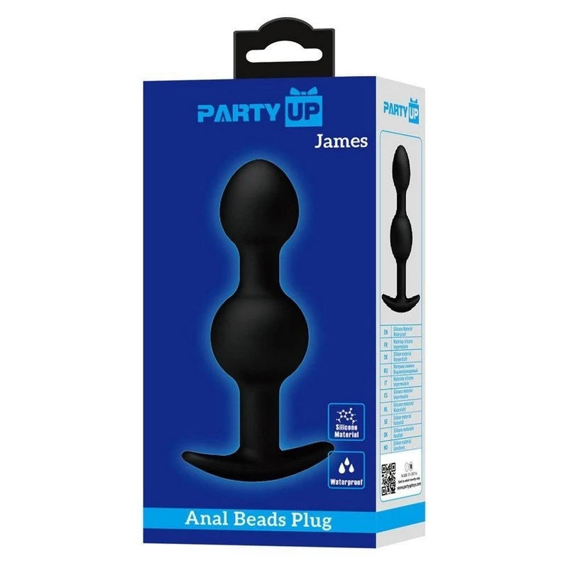 Party Up JAMES Beaded Silicone Butt Plug Butt Plugs