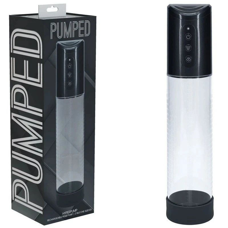 Shots Toys PUMPED Hyperpump Automatic Penis Pump Grey Penis Pumps And Stretchers