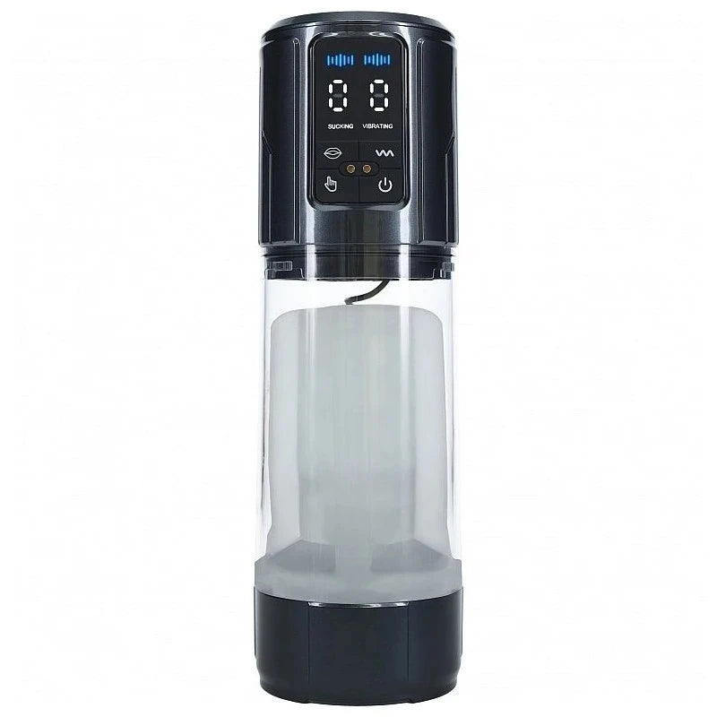 Shots Toys PUMPED UltraLift Rechargeable Auto Masturbator Grey Masturbators and Strokers