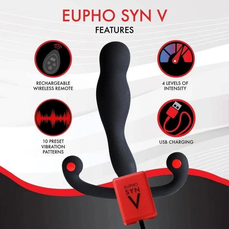 Aneros Eupho Syn V Vibrating Prostate Massager with Remote Prostate Toys