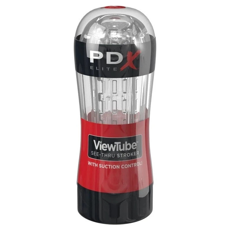 PDX Elite ViewTube See-Thru Male Stroker Display 12 Count Masturbators and Strokers