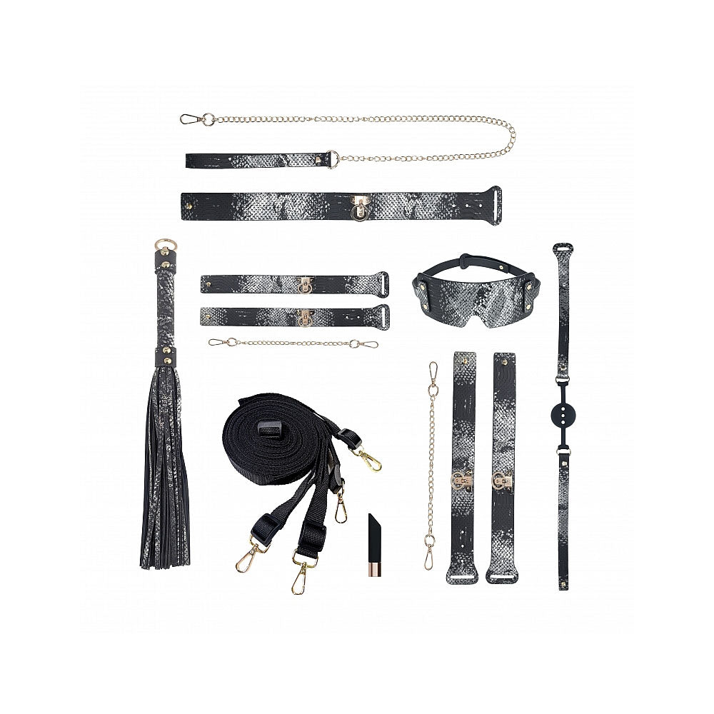Elevate Your Intimate Experiences - OUCH! FLORENCE 8-Piece Bondage Set Realistic Dildos