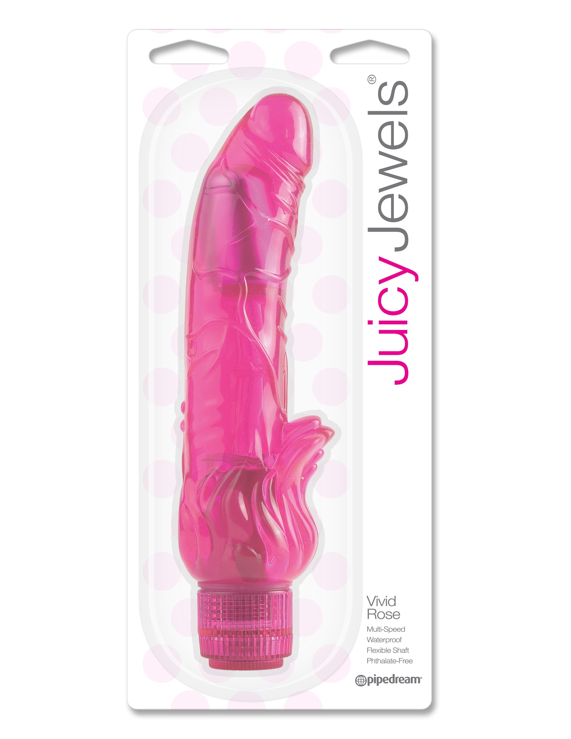Pipedream Juicy Jewels Vivid Rose Dong Massager Waterproof Vibrators