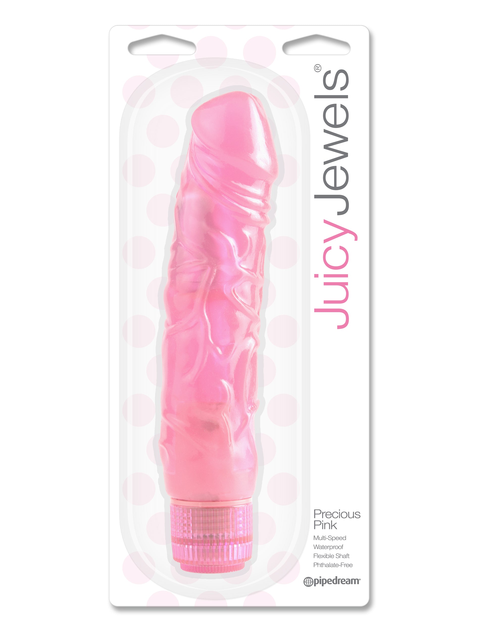 Pipedream Juicy Jewels Precious Pink Dildo Vibrator Waterproof Vibrators