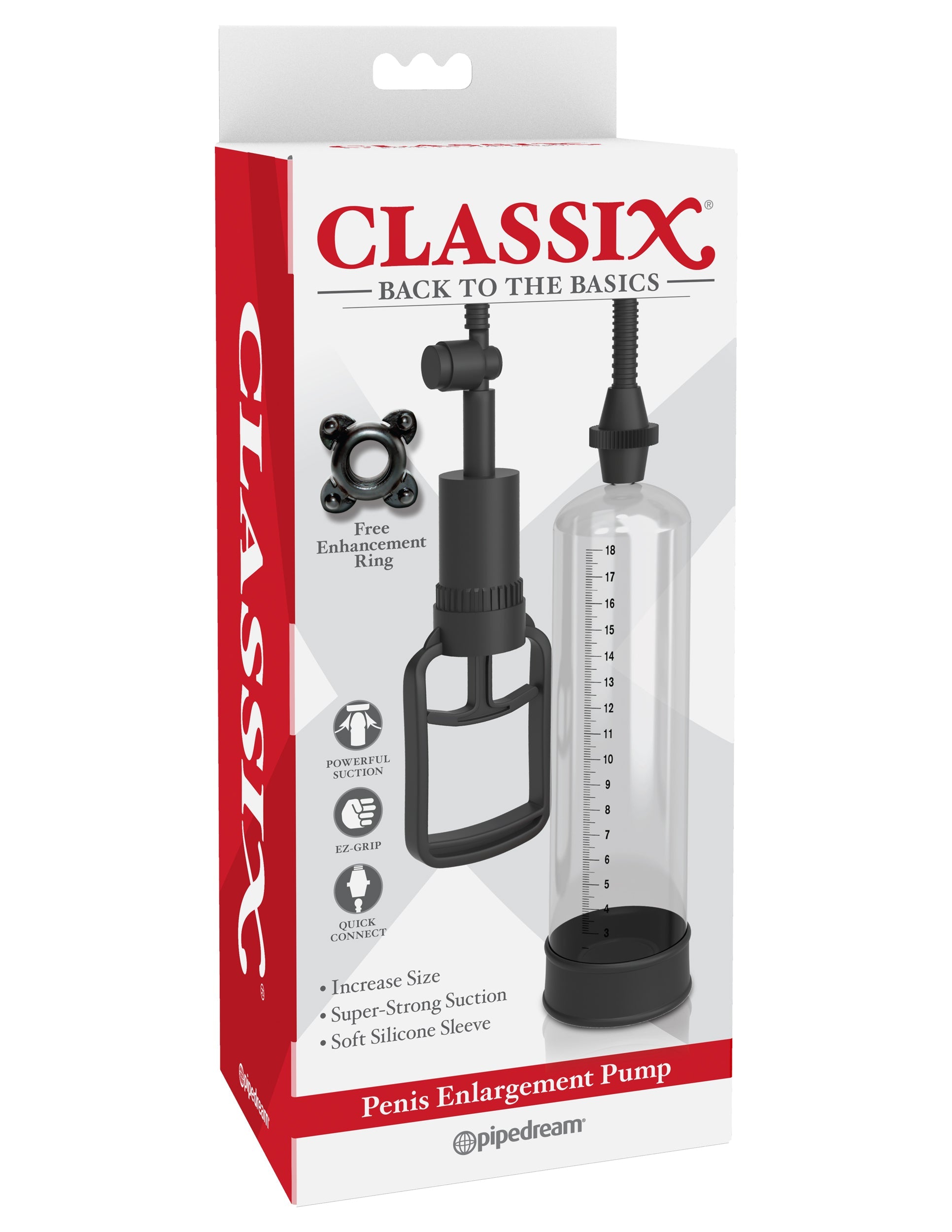 Classix Male Penis Enlargement Pump Clear Pumps, Extenders and Sleeves