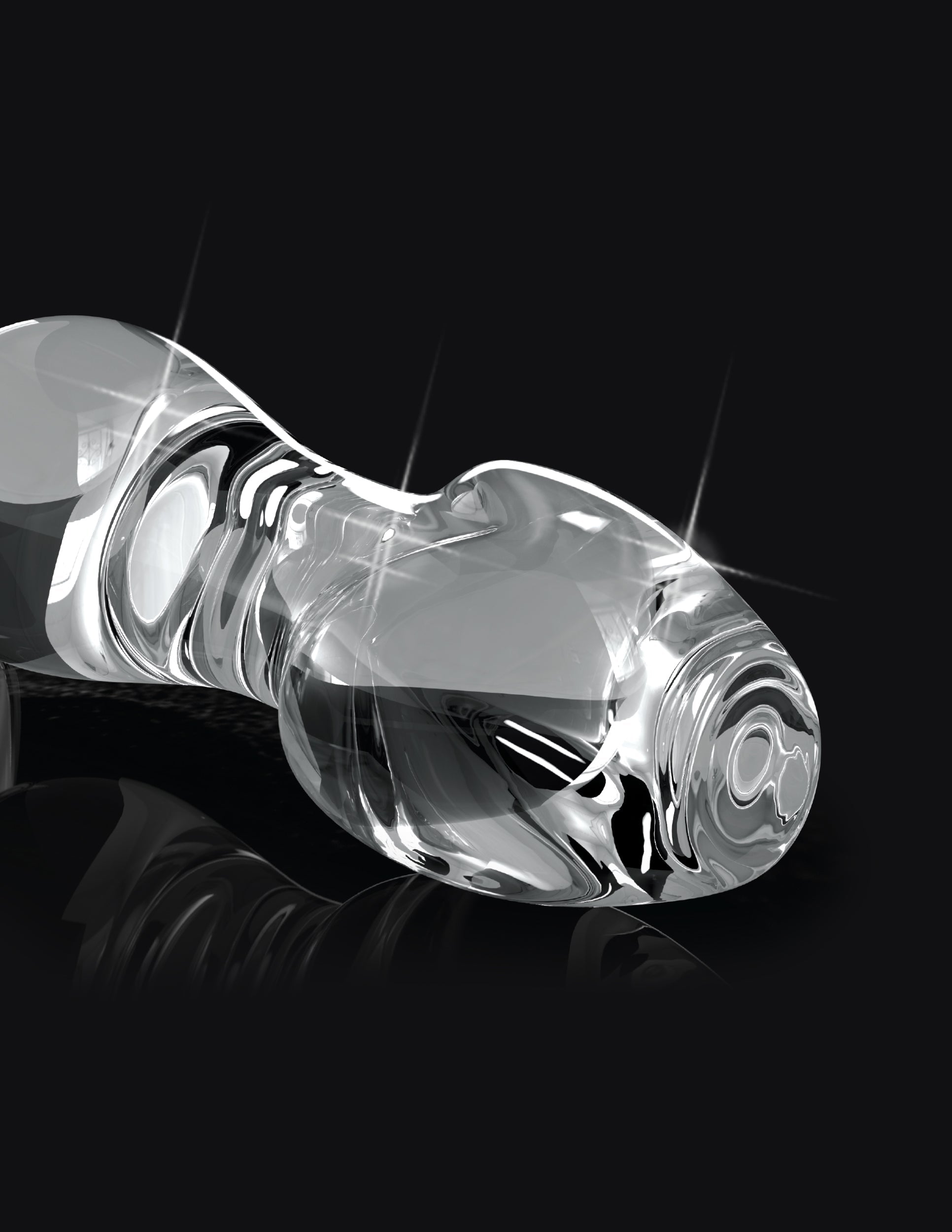 Pipedream Icicles No 72 Luxury Glass Butt Plug Glass Sex Toys