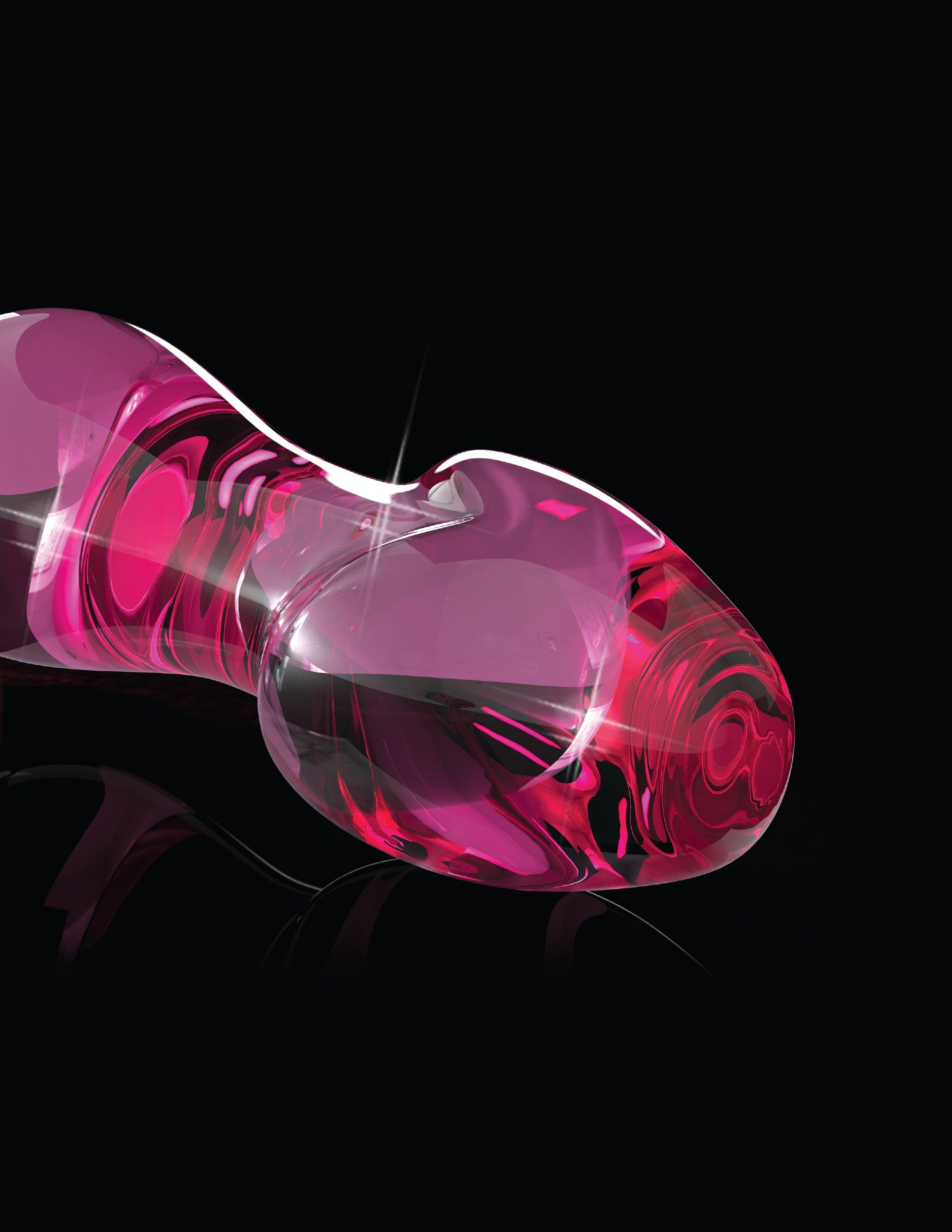 Pipedream Icicles No 73 Glass Anal Plug Pink Glass Sex Toys