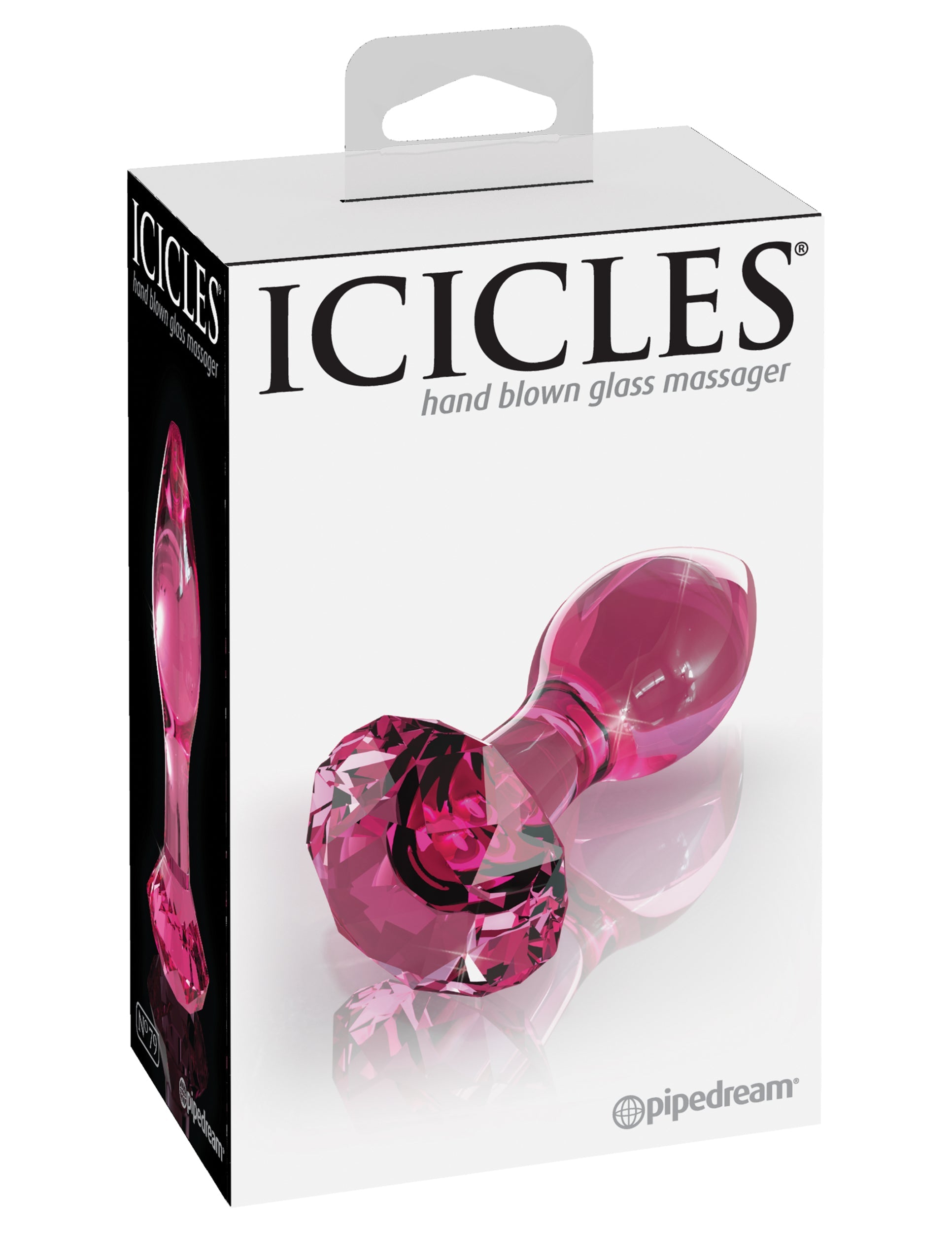 Pipedream Icicles No 79 Glass Anal Plug Pink Glass Sex Toys