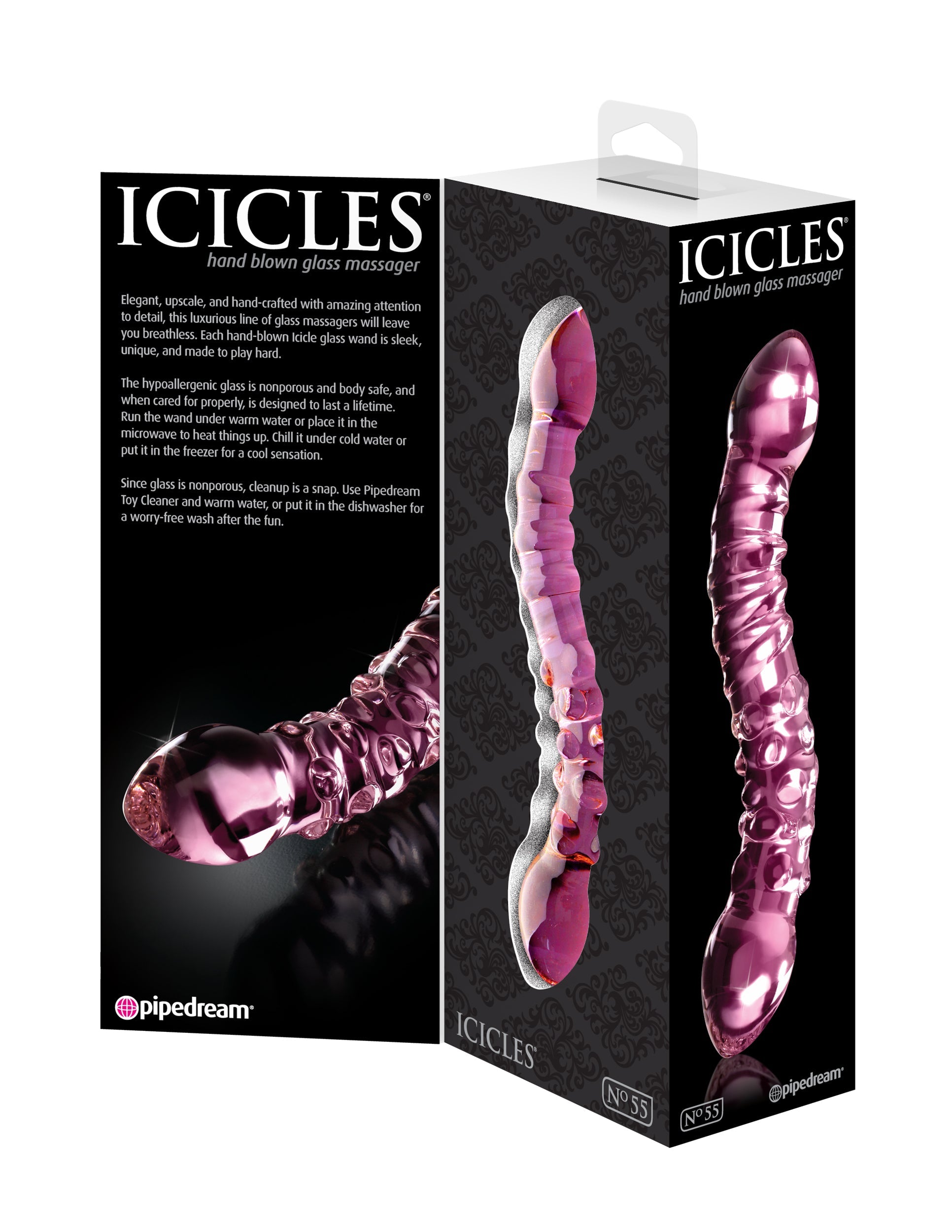 Pipedream Icicles No 55 Double Ender Glass Dildo Glass Sex Toys