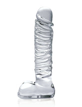 Pipedream Icicles No 63 Realistic Glass Dong Glass Sex Toys