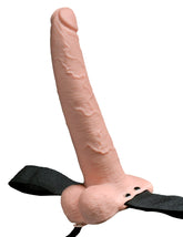 Fetish Fantasy 9 inch Vibrating Hollow Strap-On with Balls Realistic Dildos
